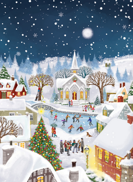 Christmas Cards - 'Winter Village' - Pack of 10